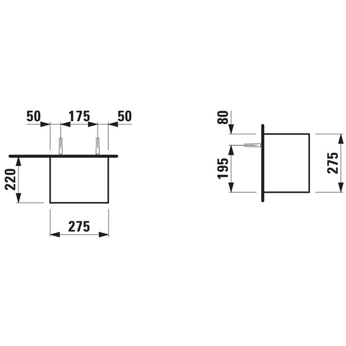 Laufen Palomba Шкаф подвесной, 275х220х275мм, цвет: белый матовый
