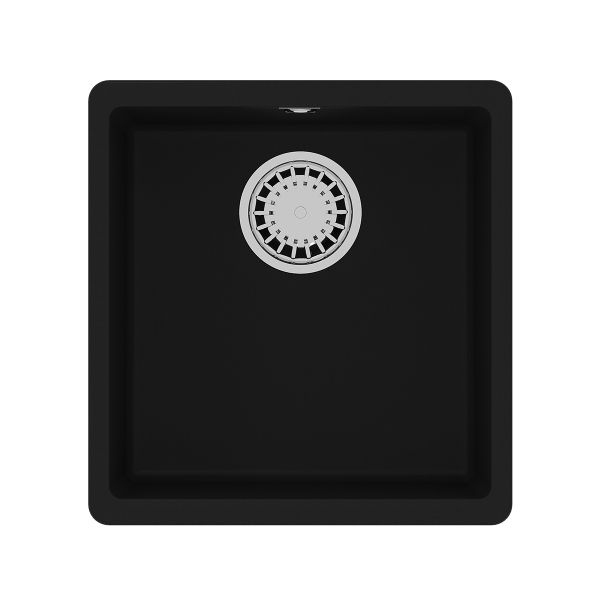 Кухонная мойка Lemark SINARA 400-U подстольного монтажа из кварцгранита цвет: Антрацит  (9910061)