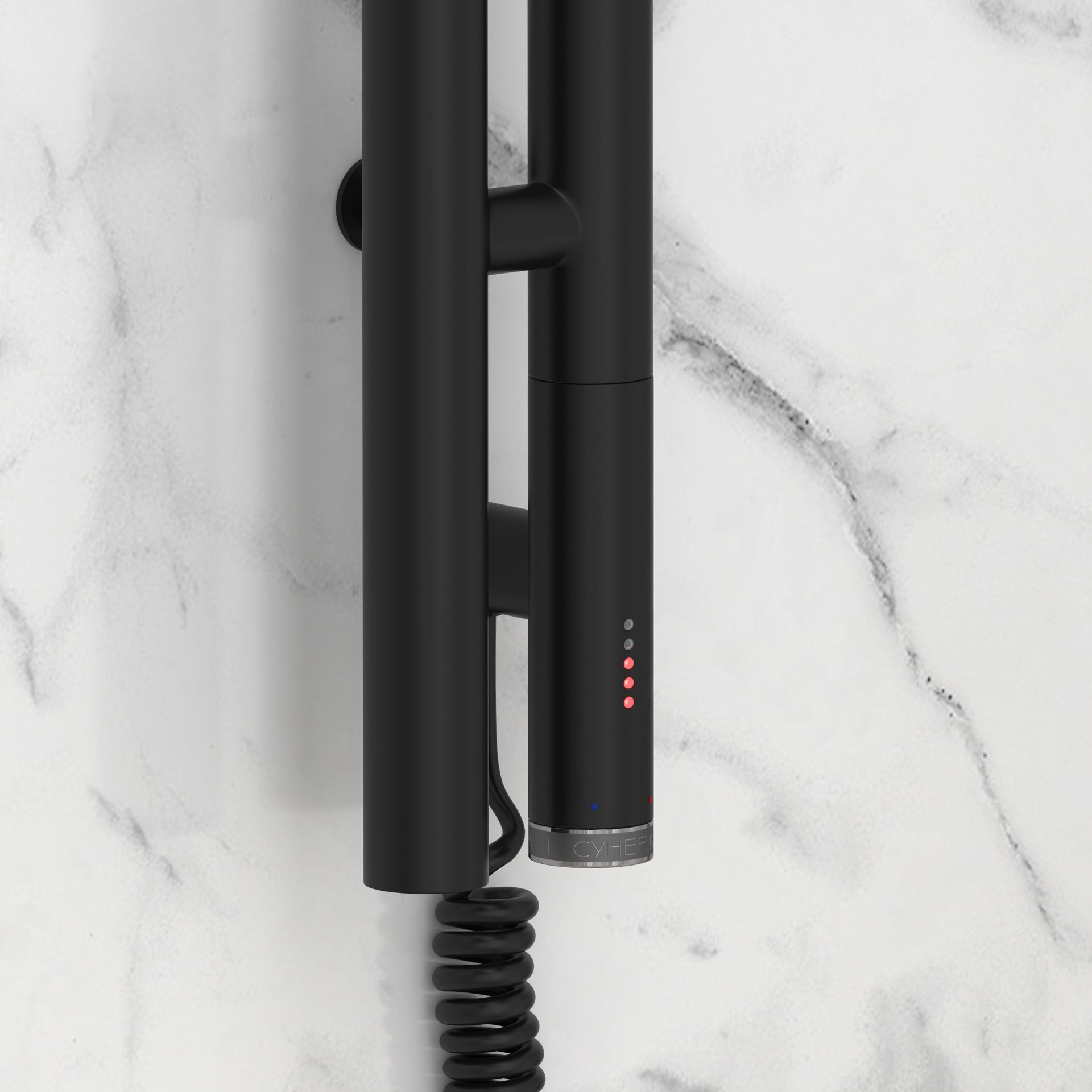 Полотенцесушитель, Сунержа, Нюанс 3.0, электрический, ширина, мм-85, глубина, мм-105, высота, мм-1800, межосевое расстояние-1596, нагревательный элемент-ТЭН, подключение-нижнее справа, электрокомплект-МЭМ, мощность, Вт-300, в комплектацию входит один двой