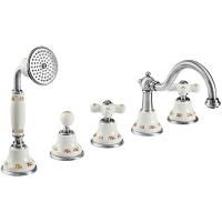 Смеситель на борт ванны Migliore Provance ML.PRO-8880 Хром Белый Смеситель на борт ванны Migliore Provance ML.PRO-8880 Хром Белый