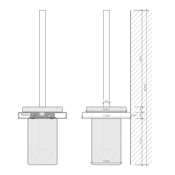 Decor Walther DW 94 Туалетный ершик, подвесной, цвет: хром, артикул 0848000