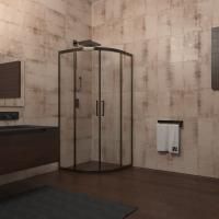 Душевой уголок Rovigo 100x100x195 Прозрачное черный RV04-100PL-01-19C1