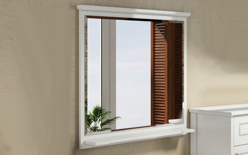 Зеркало Comforty Тбилиси 90 3132632 Белый глянец