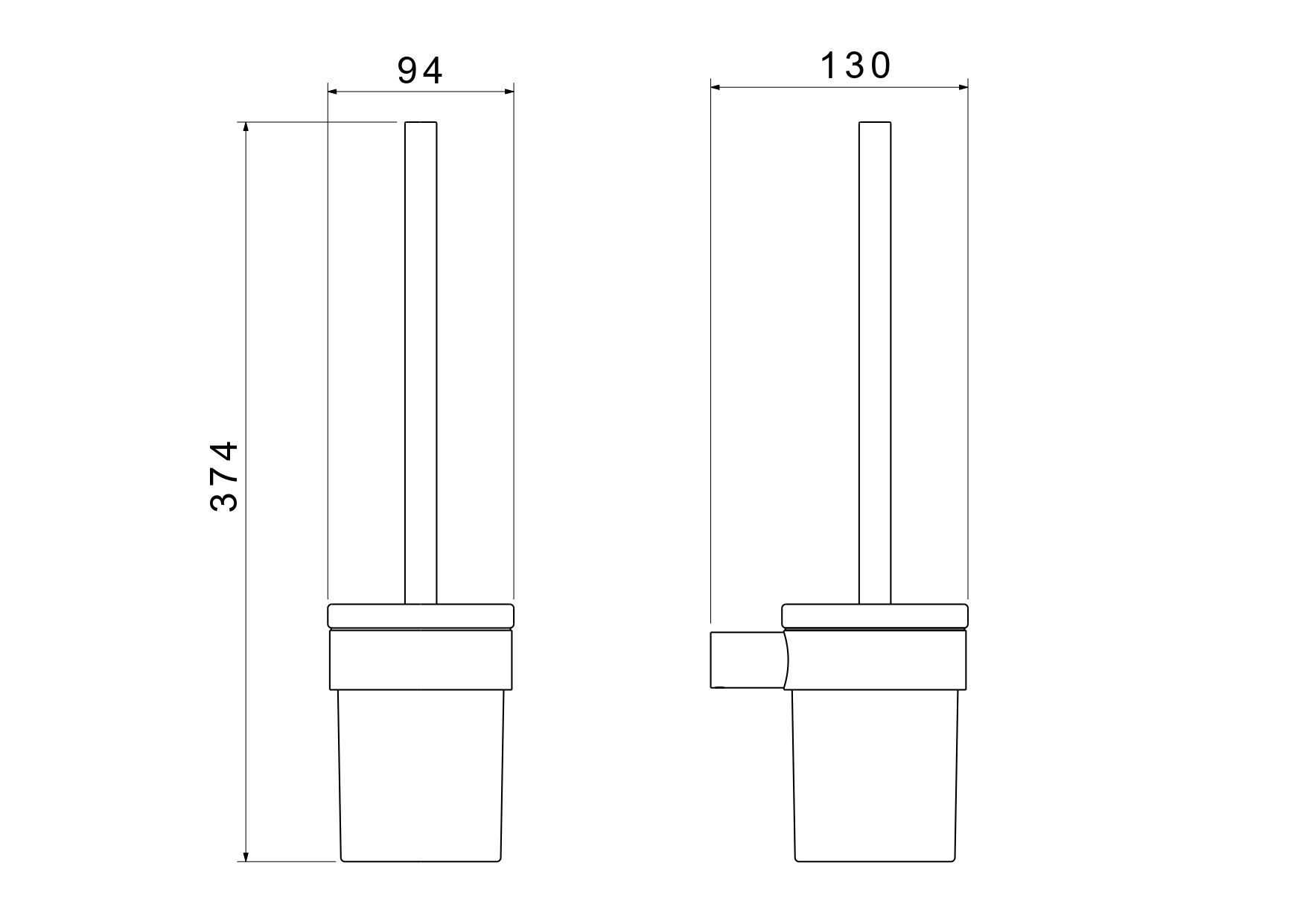 Ершик AQUATEK, матовый черный AQ4410MB ЛИРА