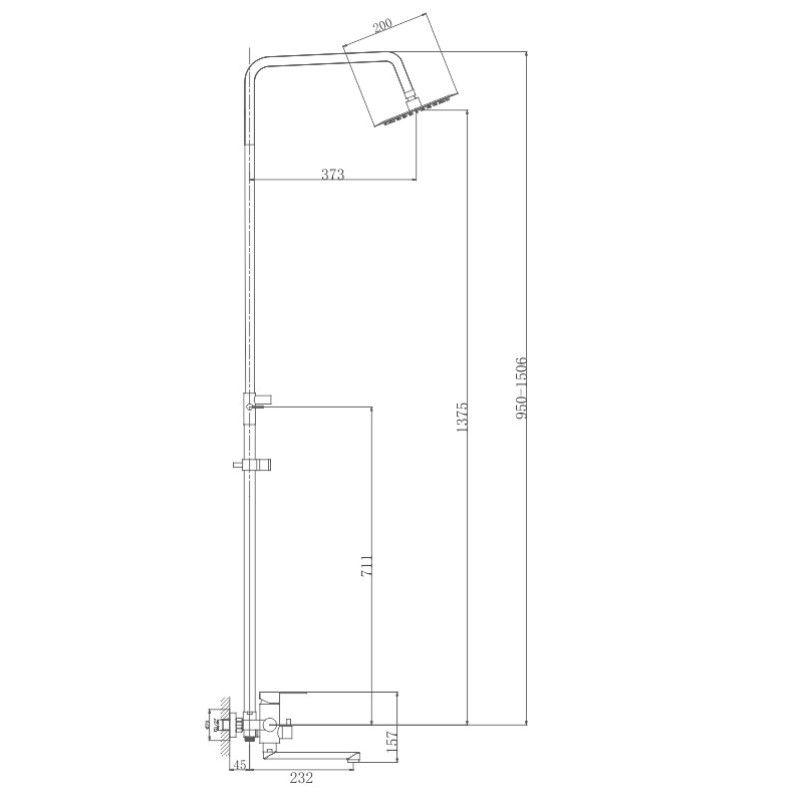Душевая система Haiba HB24801, сталь