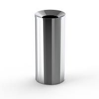 Мусорный бак, Decor Walther, DW, без крышки, ширина, мм-300, глубина, мм-300, высота, мм-700, тип установки-напольный, с внутренним ведром для торгового центра, цвет-хром