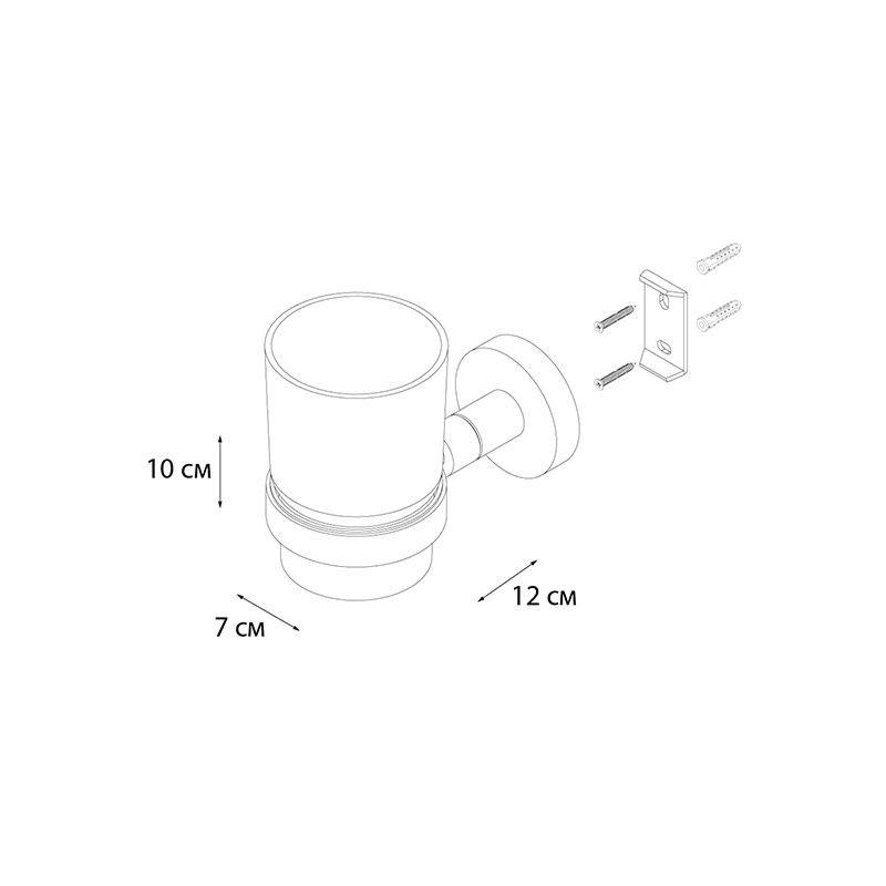 Стакан для ванной комнаты FIXSEN COMFORT CHROME FX-85006, хром