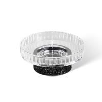 Мыльница, Decor Walther, Rocks, ширина, мм-110, глубина, мм-110, высота, мм-40, тип установки-настольный (свободностоящий), материал мыльницы-стекло, цвет-прозрачный/черный матовый/кристаллы Swarovski