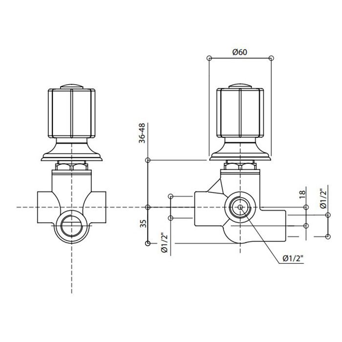 Bongio Fleur Blanc Переключатель на 2 источника, цвет хром/белый фарфор(комплект-со встраив частью)
