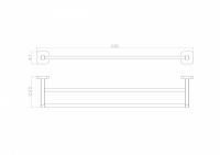 Полотенцедержатель двойной WONZON & WOGHAND STILL, Хром (WW-6611) Полотенцедержатель двойной WONZON & WOGHAND STILL, Хром (WW-6611)