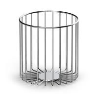 Ведро, Decor Walther, DW 220, без крышки, ширина, мм-240, глубина, мм-240, высота, мм-260, тип установки-напольный, цвет-хром