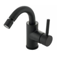 FORTIS Смеситель для биде моноком., излив изогнут, ручка сбоку, CLICK-CLACK, черный матовый
