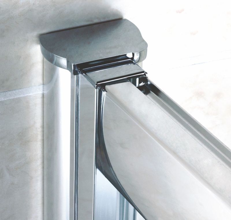 Душевой уголок Cezares Pratico AH-1 100x80 профиль Хром стекло прозрачное