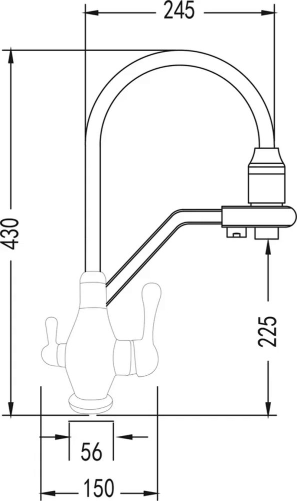 Смеситель для кухни Rose R858Y, пепельный, артикул R858Y
