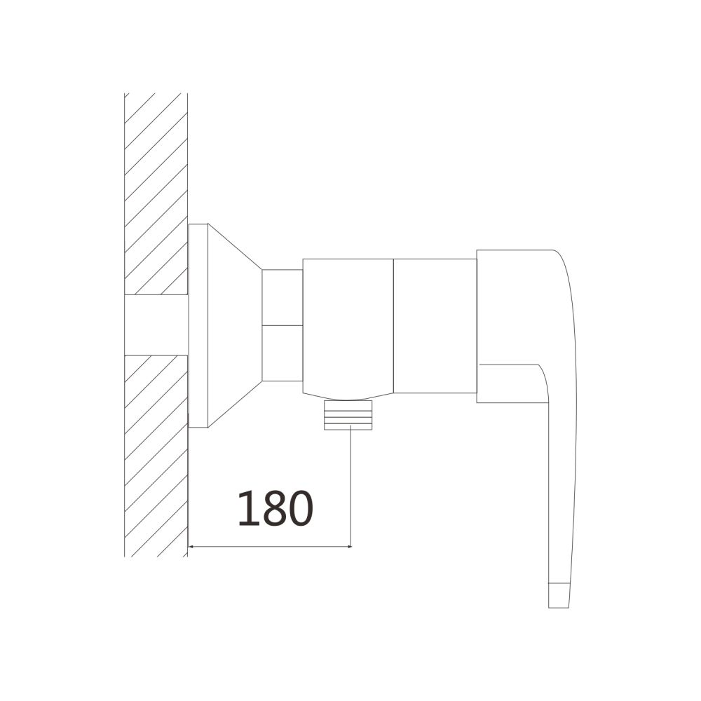 Смеситель для душа Shevanik S5016T, оружейная сталь