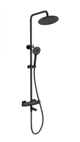 Душевая система с термостатом WONZON & WOGHAND NEO, Черный матовый (WW-B3035-A3-MB)