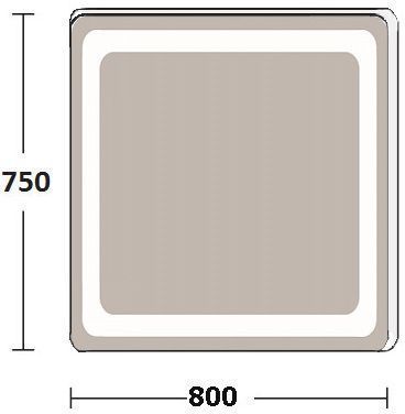 Зеркало De Aqua Смарт 8075