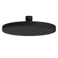 Верхний душ, Fantini, ширина, мм-200, глубина, мм-200, высота, мм-55, форма-круглая, цвет-черный матовый, материал-латунь, впуск 1/2'', система от известкового налета, обратный клапан