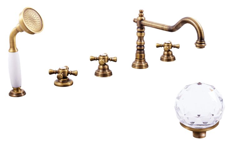 Смеситель на борт ванны Rav Slezak Brilliance164.5P хром