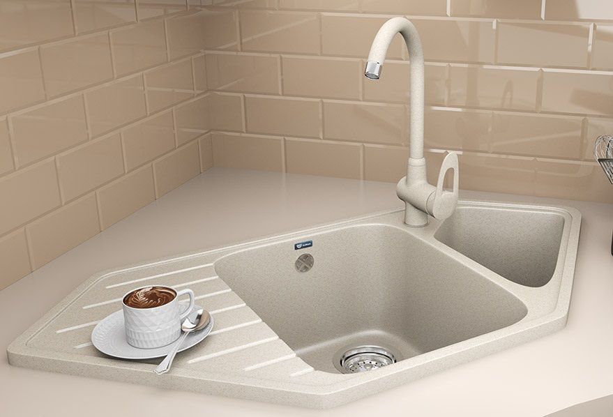 Кухонная мойка Ulgran U-409-328, бежевый, артикул U-409-328