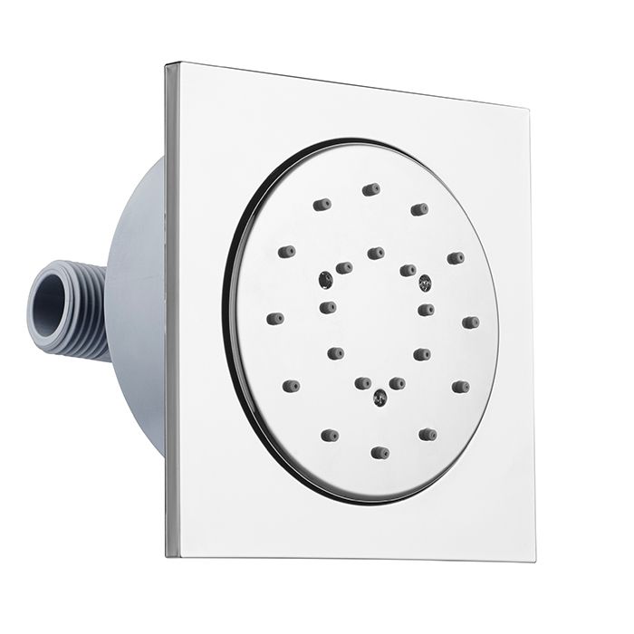 Bossini CUBIC-REG Форсунка настенная поворотная, самоочищающаяся,100х100 мм, хром Bossini CUBIC-REG Форсунка настенная поворотная, самоочищающаяся,100х100 мм, хром