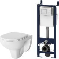 Комплект унитаза с инсталляцией AM.PM Sense IS301.74A1738 с сиденьем Микролифт с Белой клавишей смыва Комплект унитаза с инсталляцией AM.PM Sense IS301.74A1738 с сиденьем Микролифт с Белой клавишей смыва