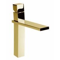 Bossini Cube Смеситель для раковины на 1 отв., высокий с заглушкой 1”1/4, цвет: золото Bossini Cube Смеситель для раковины на 1 отв., высокий с заглушкой 1”1/4, цвет: золото