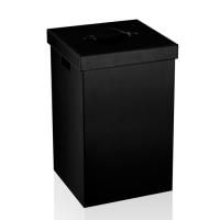 Decor Walther Brownie WB Корзина для белья 38.5x38.5x60.5, с крышкой, цвет: черная кожа Decor Walther Brownie WB Корзина для белья 38.5x38.5x60.5, с крышкой, цвет: черная кожа