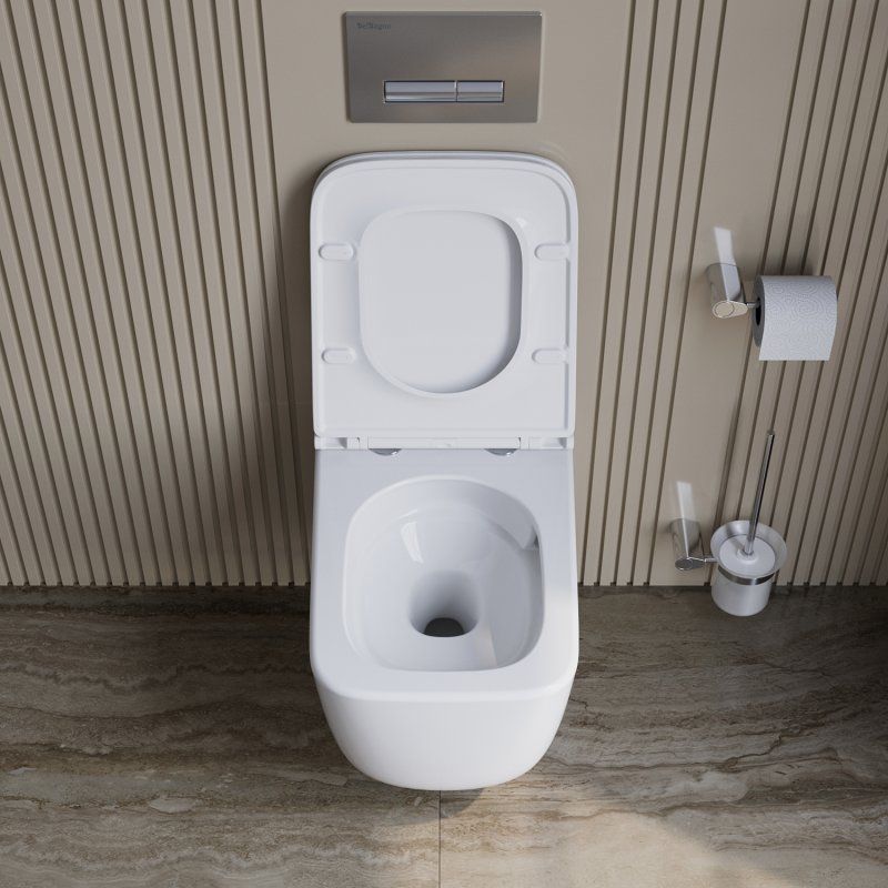 LUCE-TOR Унитаз подвесной безободковый с сиденьем дюропласт soft close, BB076CH-TOR/SC, артикул BB076CH-TOR/SC