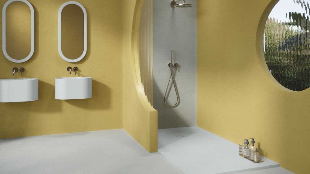 Zenon Smart Korvit, поддон из искусственного камня с покрытием Gel Coat 100х100, цвет Perla (жемчужный), артикул 4000.000.000.000.18789