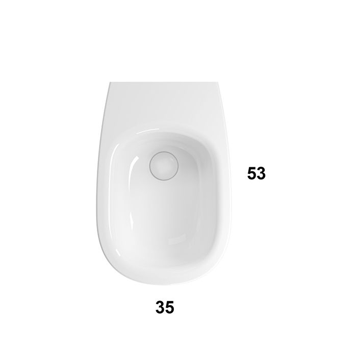 GLOBO Daily Биде подвесное 53*35х30см, с 1 отв. под смеситель, с системой скрытого крепежа, цвет белый ЦЕНА с нашего склада)