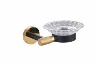 Мыльница с держателем WONZON & WOGHAND MAJESTIC, Черный/Золото (WW-9222) Мыльница с держателем WONZON & WOGHAND MAJESTIC, Черный/Золото (WW-9222)