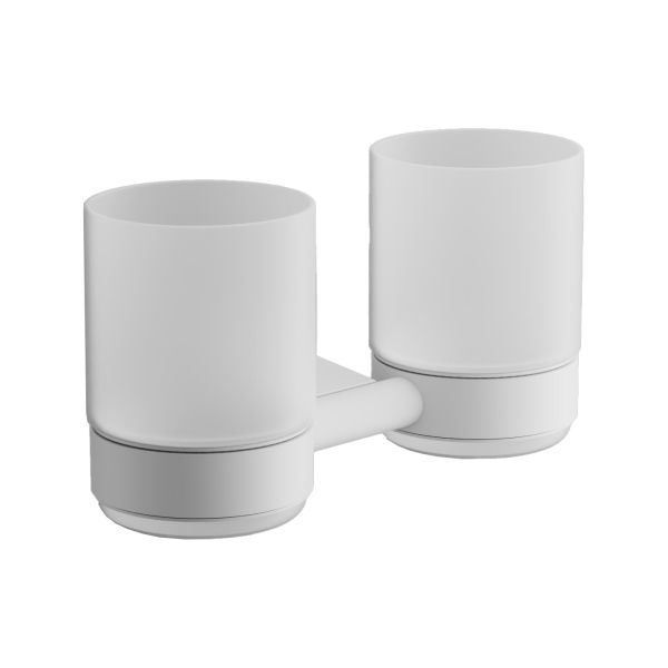 Стакан для ванной комнаты двойной BELZ B91508, белый