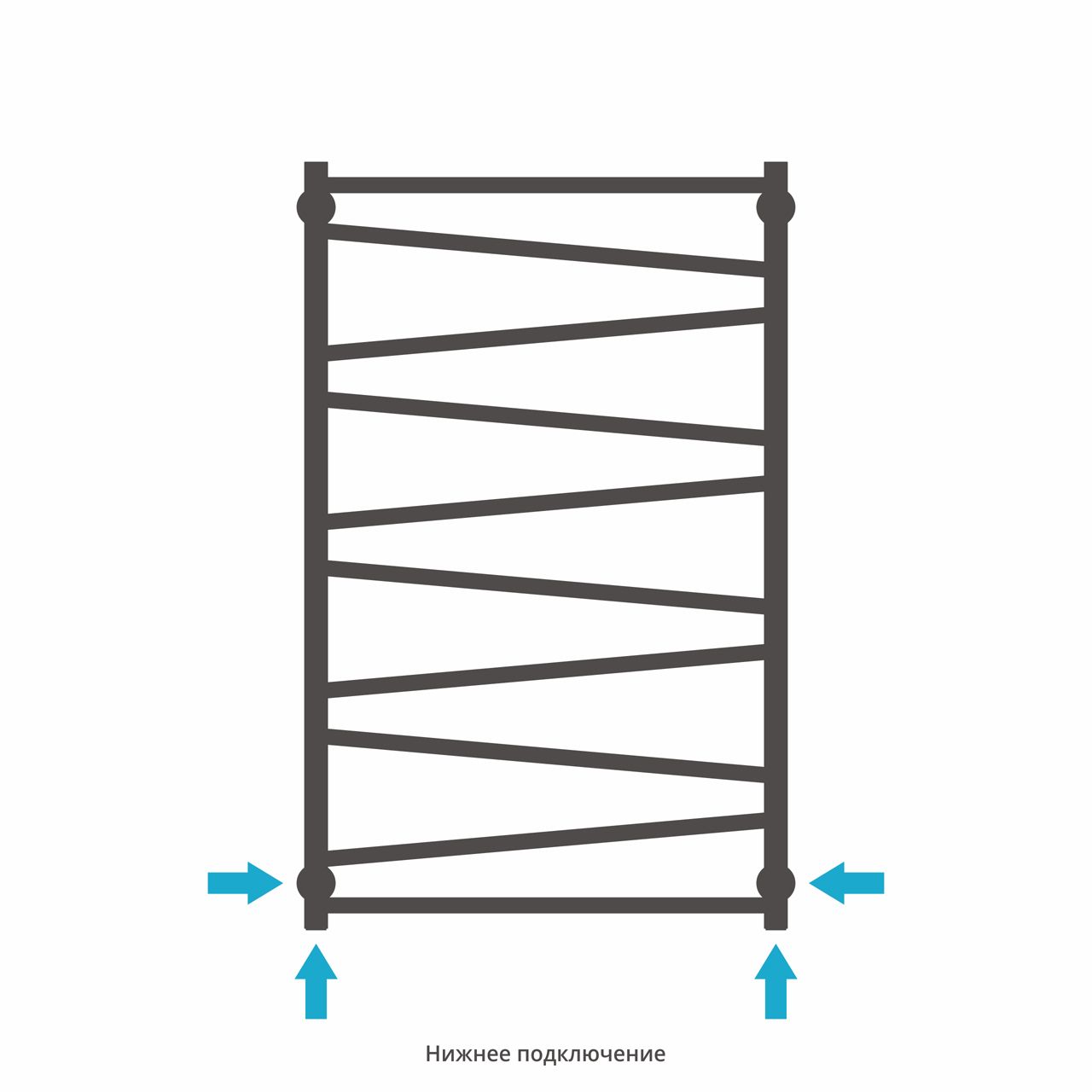Полотенцесушитель водяной Сирокко 1000х600 (САТИН)