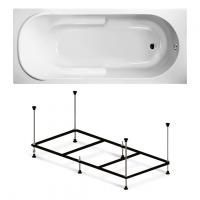 Комплект 2 в 1 Lavinia Boho Bristol S1-35020050, акриловая ванна 150x75 см, металлический каркас с монтажным набором