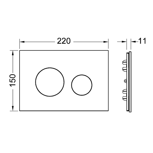 Лицевая панель TECEloop, стекло кофейное коричневое