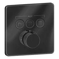 GESSI HI-FI COMFORT Смеситель настенный встраиваемый, термостатический, с 3 запорными кнопками, цвет Black Metal PVD