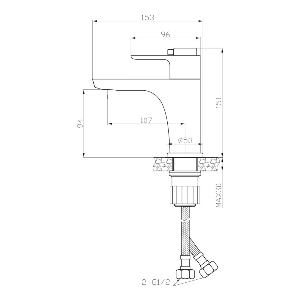 Смеситель термостатический Rossinka  для раковины (RS50-11), артикул RS50-11