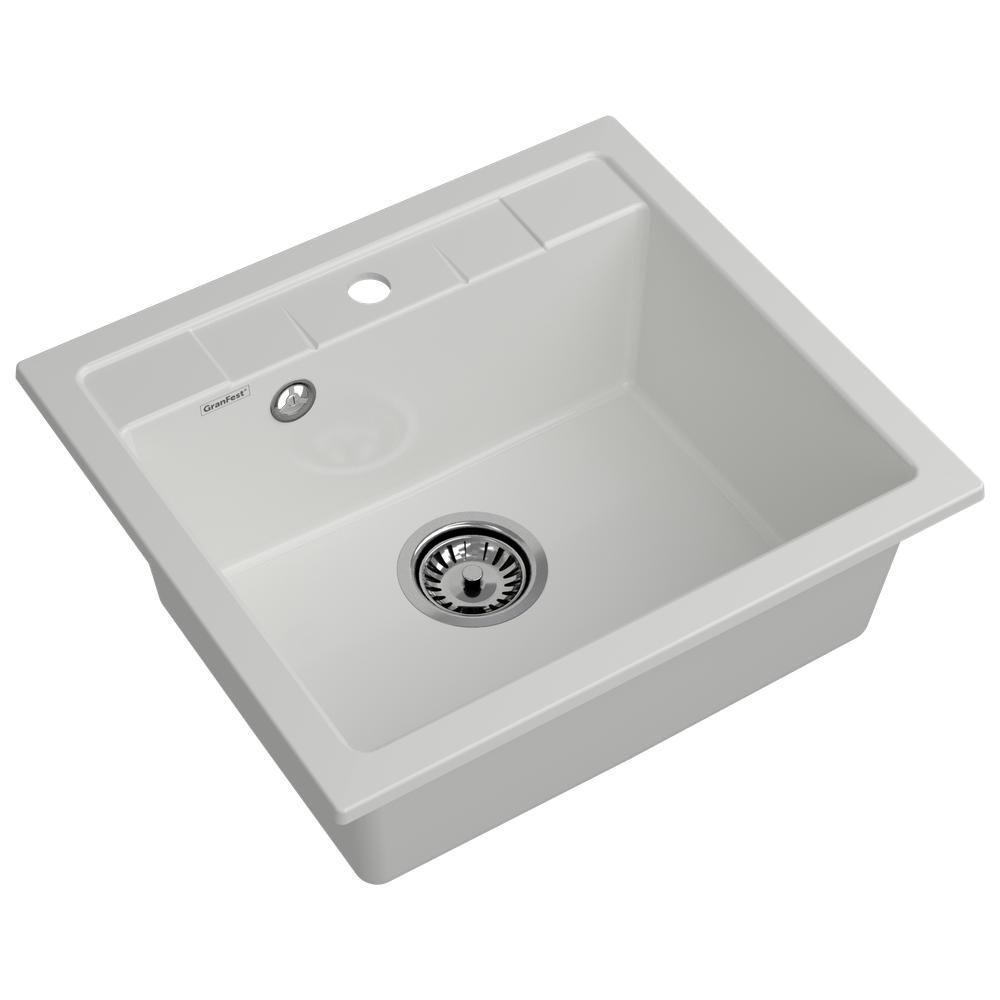 Кухонная мойка GranFest QUADRO 561, иней, артикул Q-561 иней
