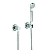 THG FLORE Душевой комплект с ручным душем, шланг 1500 мм., держатель и подвод воды, цвет хром