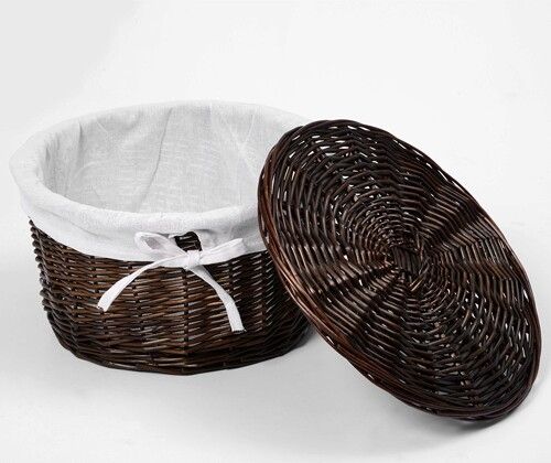 Корзина для белья WasserKRAFT Donau 26x26x11 WB-530-M Коричневая Корзина для белья WasserKRAFT Donau 26x26x11 WB-530-M Коричневая
