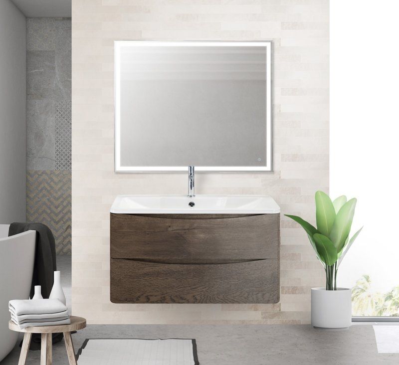 Тумба под раковину BelBagno ACQUA-1000-2C-SO-RNG подвесная Robere Nature Grigio
