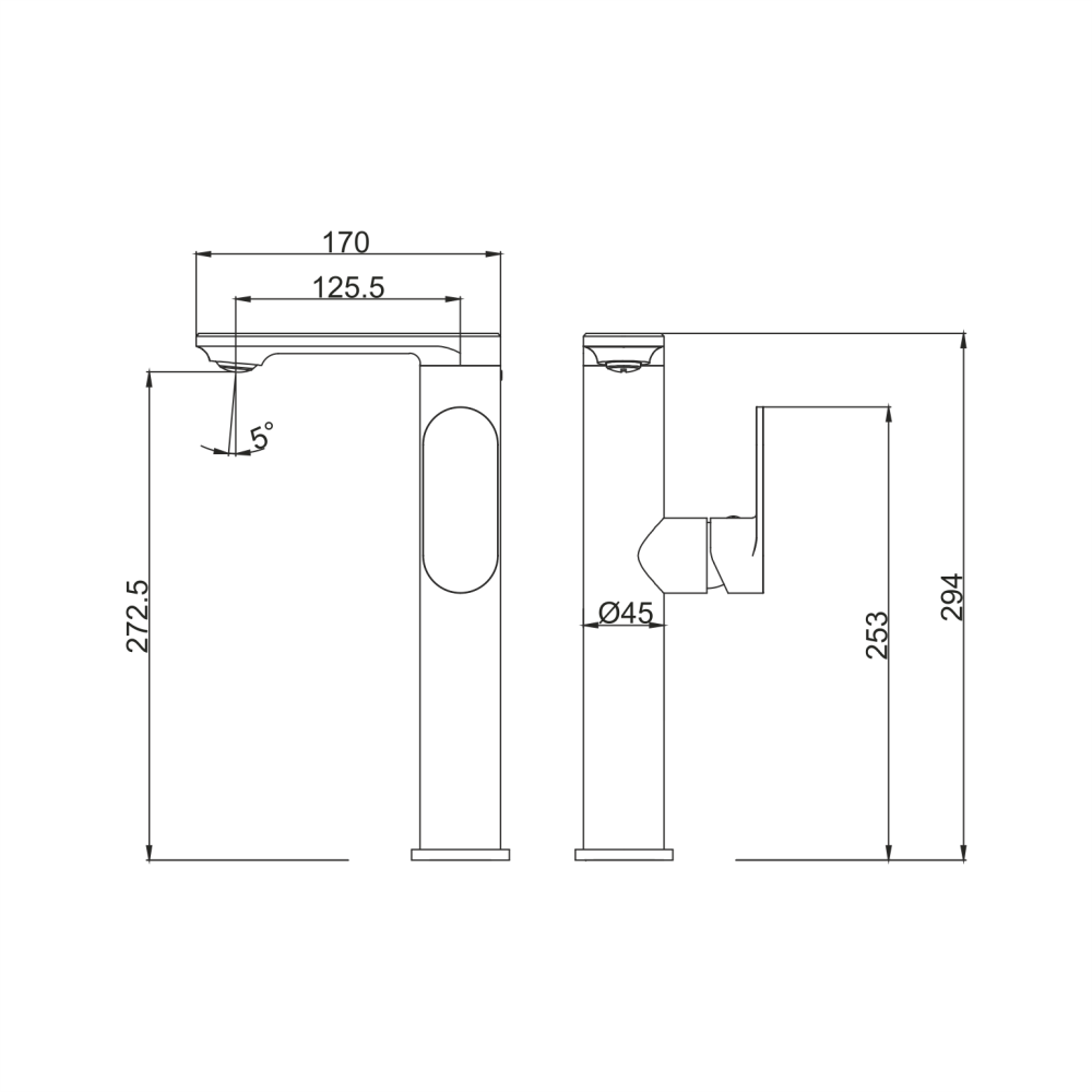 Смеситель для раковины FASHUN A8985-35, золото