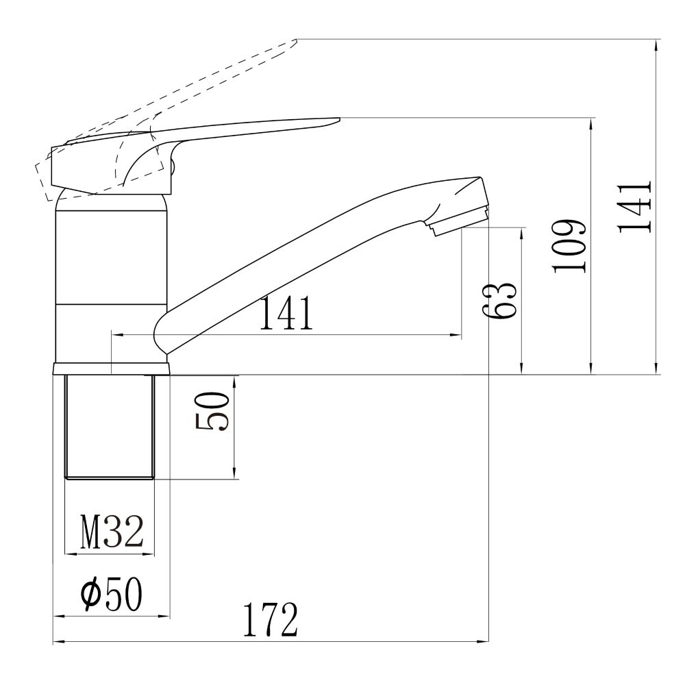 Смеситель для кухни Savol S-T4504, хром, артикул S-T4504