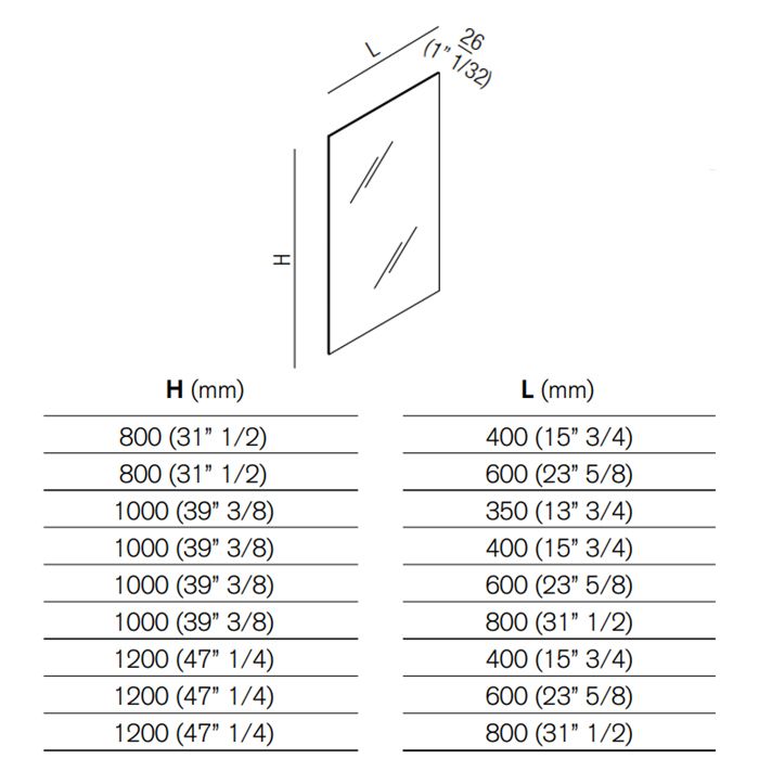 Agape Nudo Зеркало настенное 80x120x2.6 см Agape Nudo Зеркало настенное 80x120x2.6 см