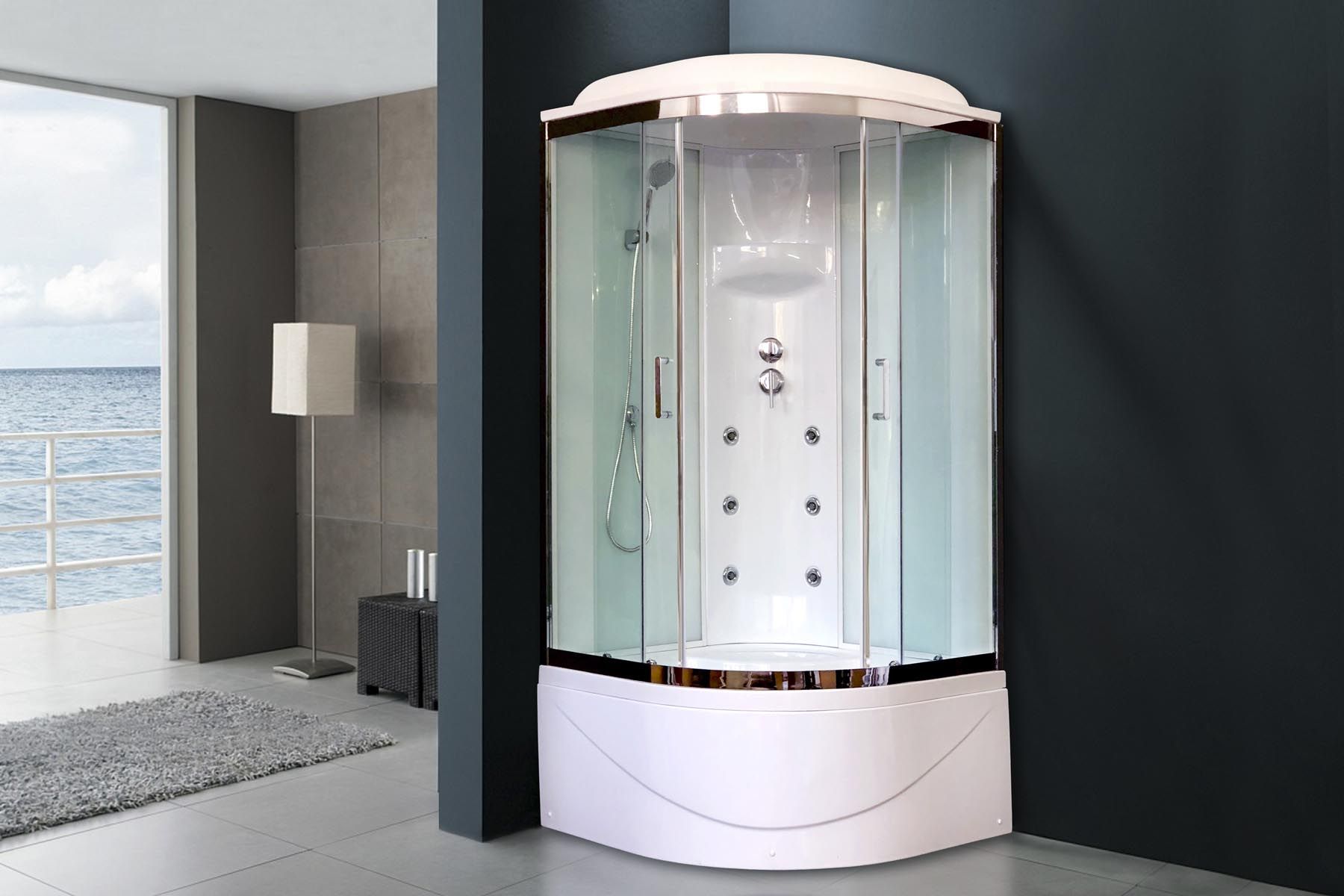 Душевая кабина Royal Bath RB 90BK3-WT-CH (белое/прозрачное) Душевая кабина Royal Bath RB 90BK3-WT-CH (белое/прозрачное)