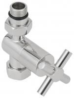 Вентиль прямой (крест) G 1/2" НР х G 3/4" НГ (Матовое ЗОЛОТО)