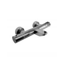 Fantini Lame Смеситель для ванны, настенный, термостатический, на 2 источника, без душевого набора, излив 150мм, цвет: хром