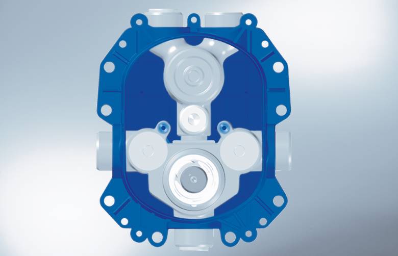 Встраиваемая часть центрального термостатического смесителя GROHE Rapido T, хром (35500000)