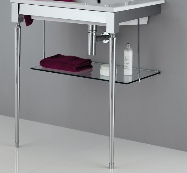 Stil Haus Prisma, консоль со стеклянной полкой, цвет хром